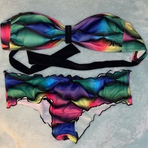 Vintage Hurley bandeau bikini